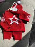 Star Knitted suit with hat