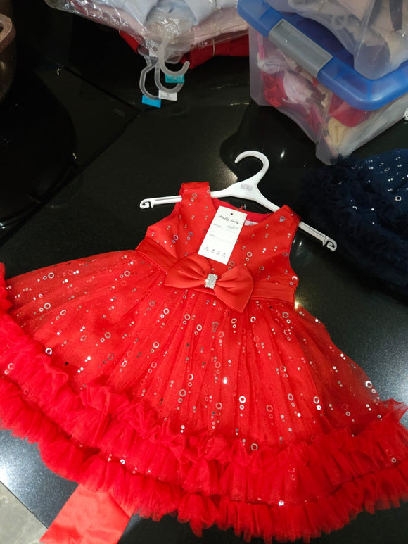 Sequin frill party dress
